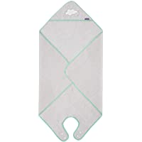 Clevamama Capa de Baño Bebé - Toalla Delantal con Capucha- Algodón - Beige